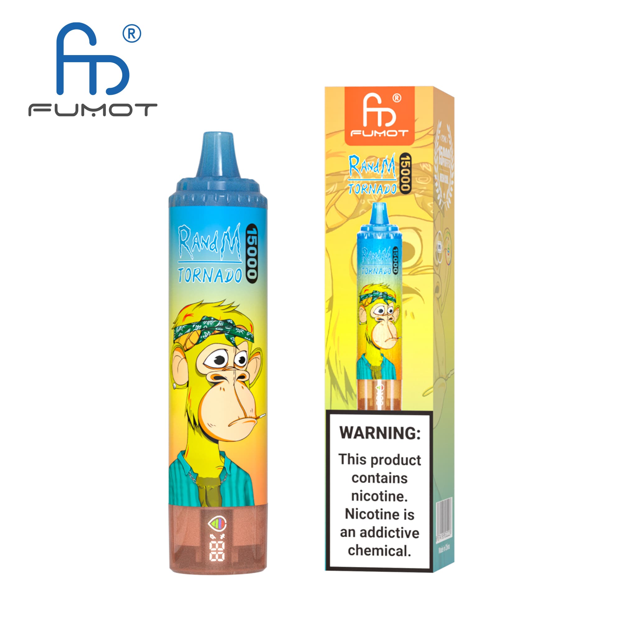 15PCS 15000 Puffs RANDM TORNADO Fraise Kiwi Saveur Fruitée Jetables Vape Cigarettes Électroniques Appareil Kit De Démarrage
