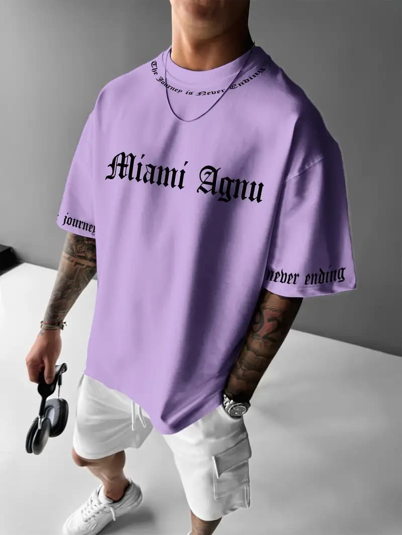 T-shirt d'été décontracté à manches courtes et col rond pour homme, vêtement ample et respirant, mode 2024, slogan simple, impression numérique 3D