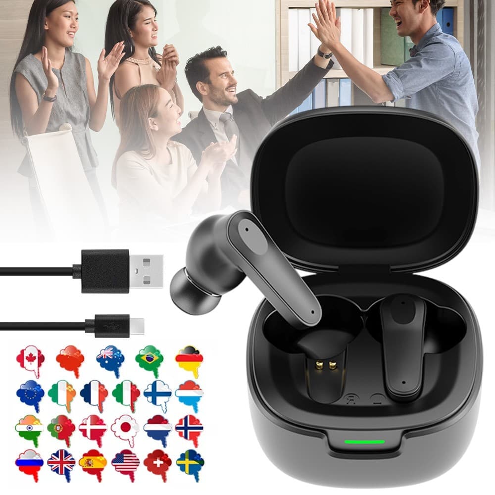 Wireless Translator Earbuds 144 Languages Real Time AI Translation Earphones UK