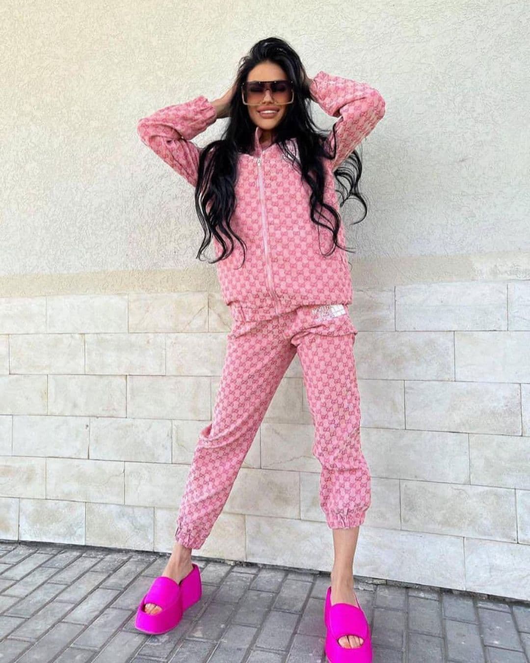 Nüshu Spring New Soft High Elastic Thickened Embroidered Zipper Suit