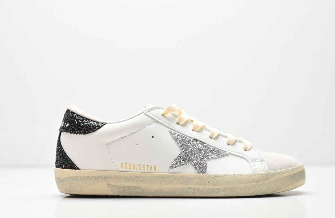 Baskets Goldengoose Vintage Distressed Star pour femmes, chaussures de skate rétro décontractées à talon compensé intégré, baskets blanches po