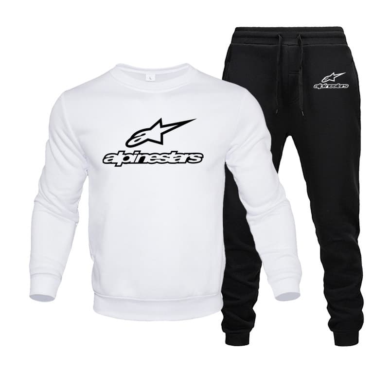 2023 New printed Sportswear men's and women's two-piece round neck Hoodie Sweatshirt+trousers Hoodie jogging outdoor notice