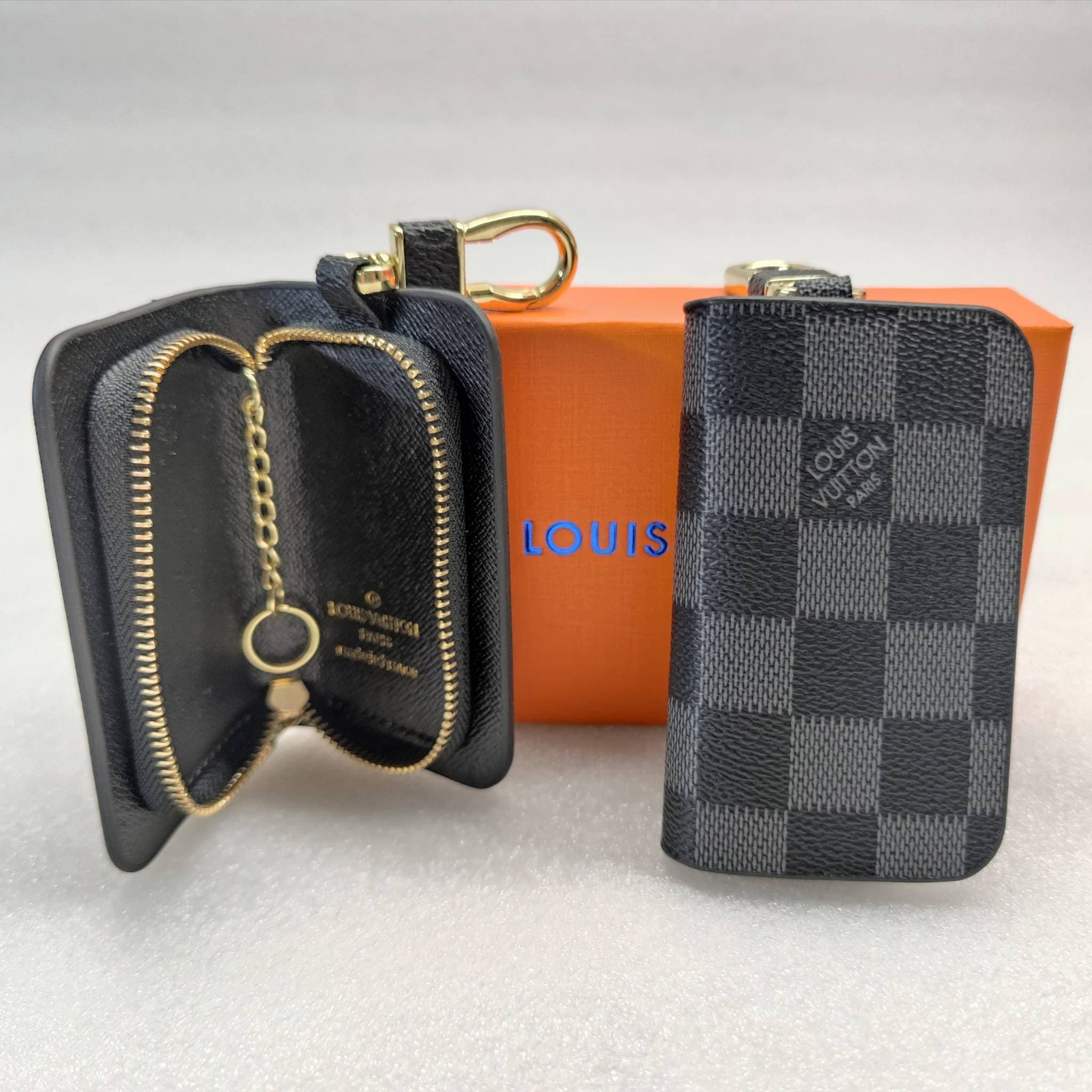 Sac à fermeture éclair unisexe simple pour clé de voiture, protection à la taille, mini porte-clés tendance