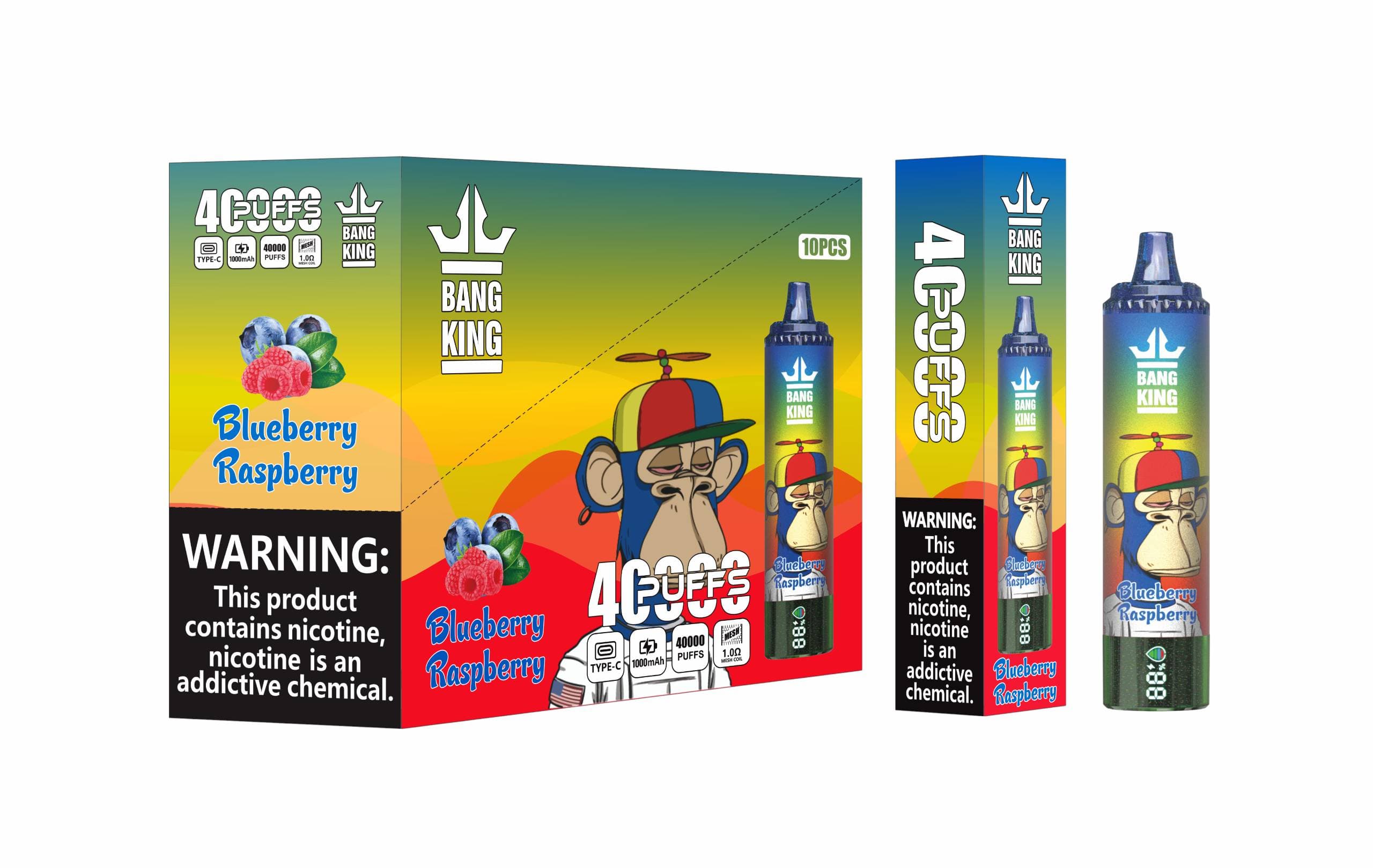 Cigarettes électroniques jetables BANG KING 40K PUFFS grande capacité et multi-saveurs,
