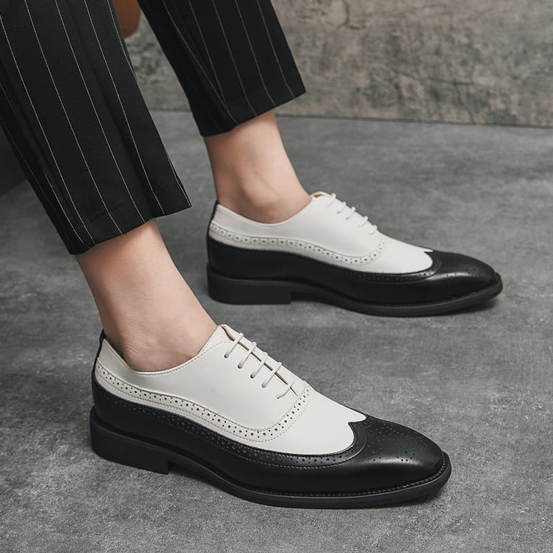Two Color Suit Men's Shoes Plus Size Business Suit Casual Shoes