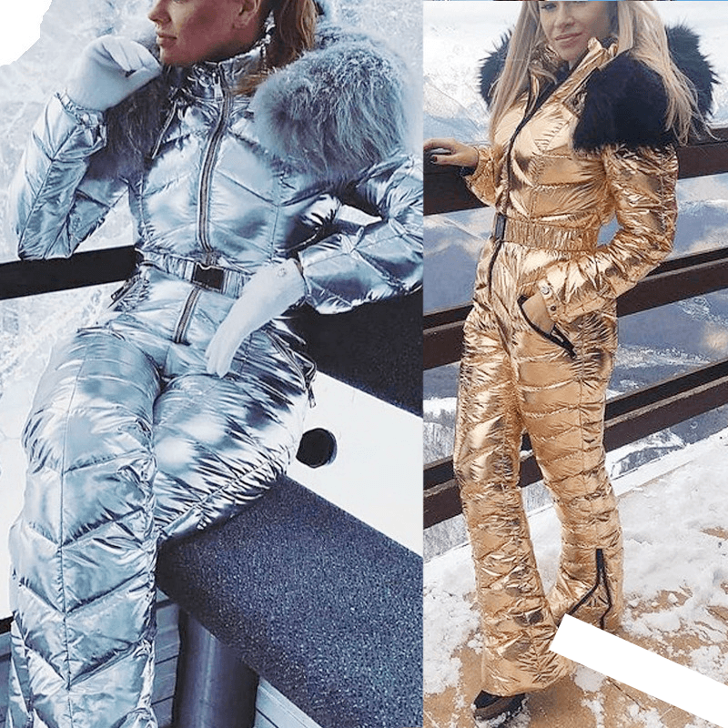 Women's clothing casual sports hooded warm one-piece ski clothing cotton clothing