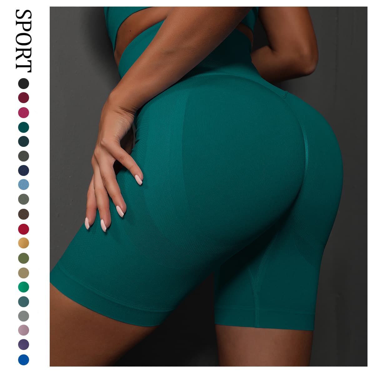 Women's High Waist Yoga Pants, Women's Hip-lifting Leggings, Seamless Knitting Running Fitness Shorts.