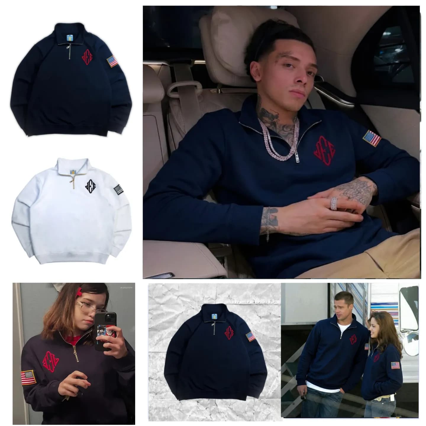 Men's Hoodies Unisex Retro Epstein Print Sweatshirt Stand Collar Quarter Zip Pullover Oversized Casual Sports Streetwear