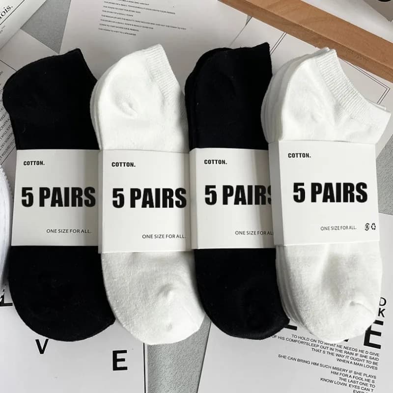 Men Ankle Solid Color Black White Gray Breathable Cotton Sports Socks Unisex High Quality Spring Summer Male Short Sock