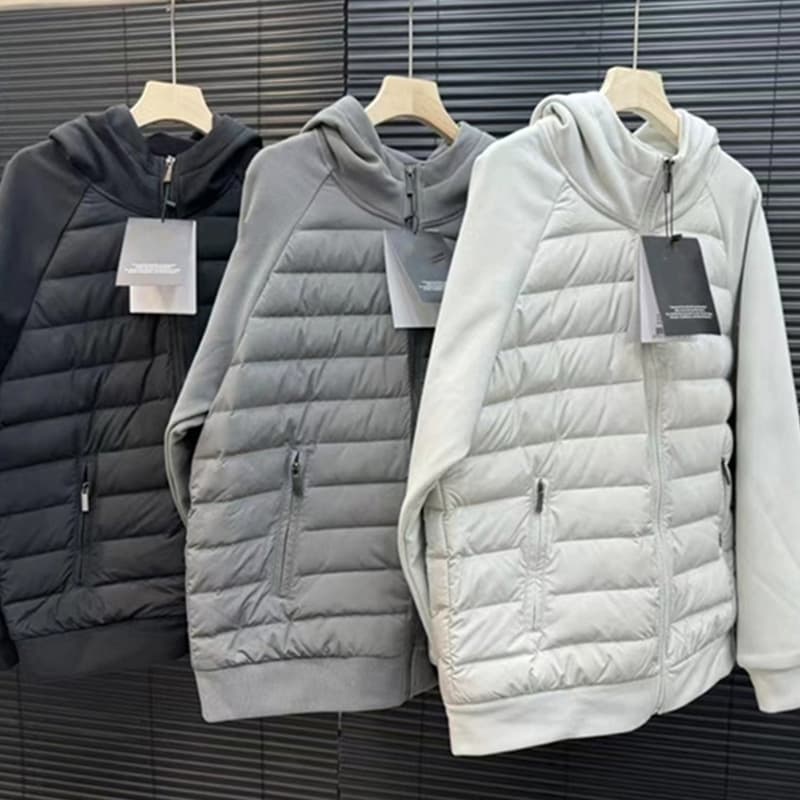 "Trendy Unisex Lightweight Hooded Jacket With Color Block Design - Slim Fit Zippered Casual Outerwear For Winter"