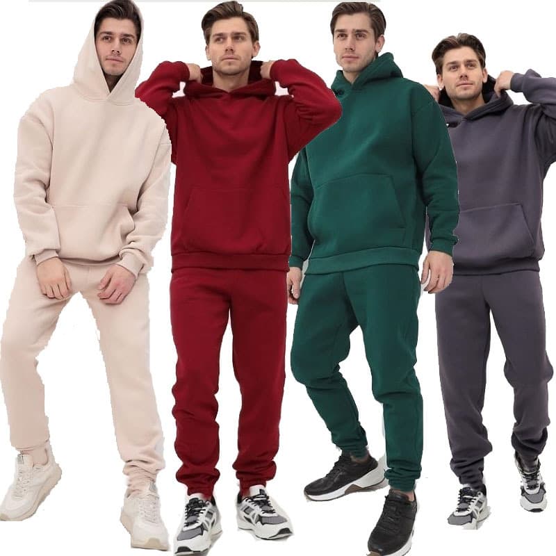 Men's Clothing Men And Women's New Sports Suits Solid Color Light Plate Fleece Sweatshirt