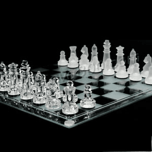 Glass Chess 25*25cm Chess Large, Medium, Small Glass Chess