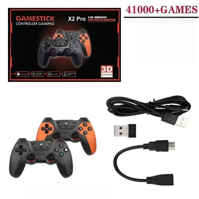 FROG X2PRO Wireless Retro Game Console With Dual 2.4G Controllers, HDMI Output, 64GB/128GB/256GB Storage, Plug & Play For TV