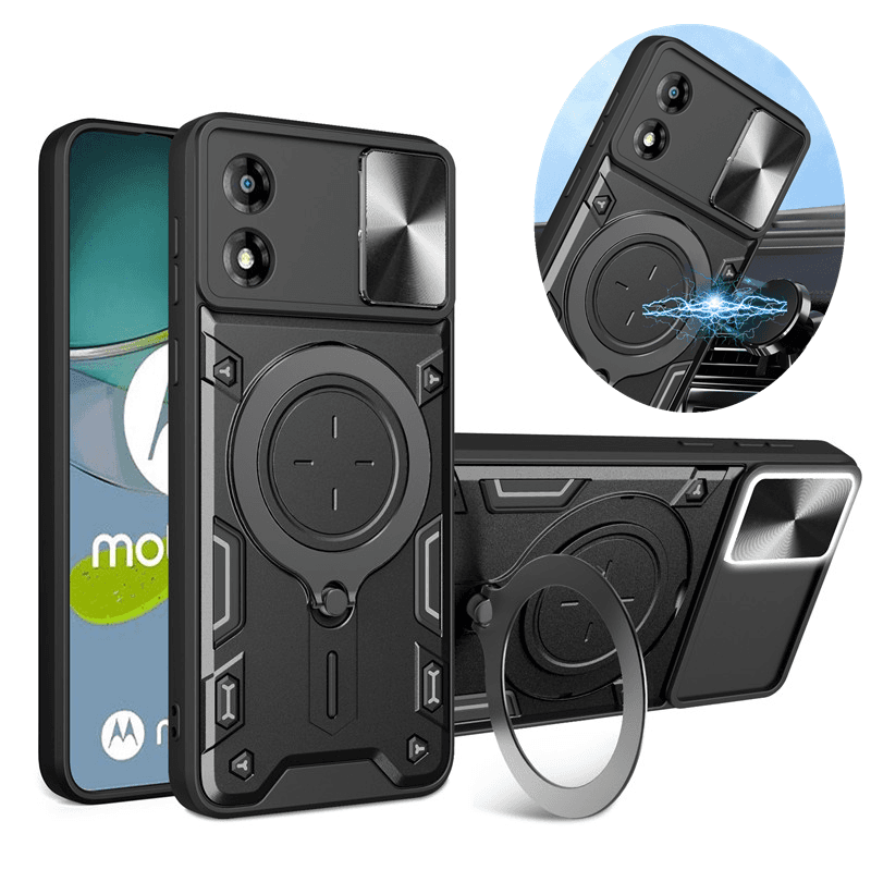 For Motorola Moto E20 E30 E40 E22 E22i E32 E32S Case Hard Armor Magnetic Ring Phone Cases For Moto E13 Stand Holder Back Cover