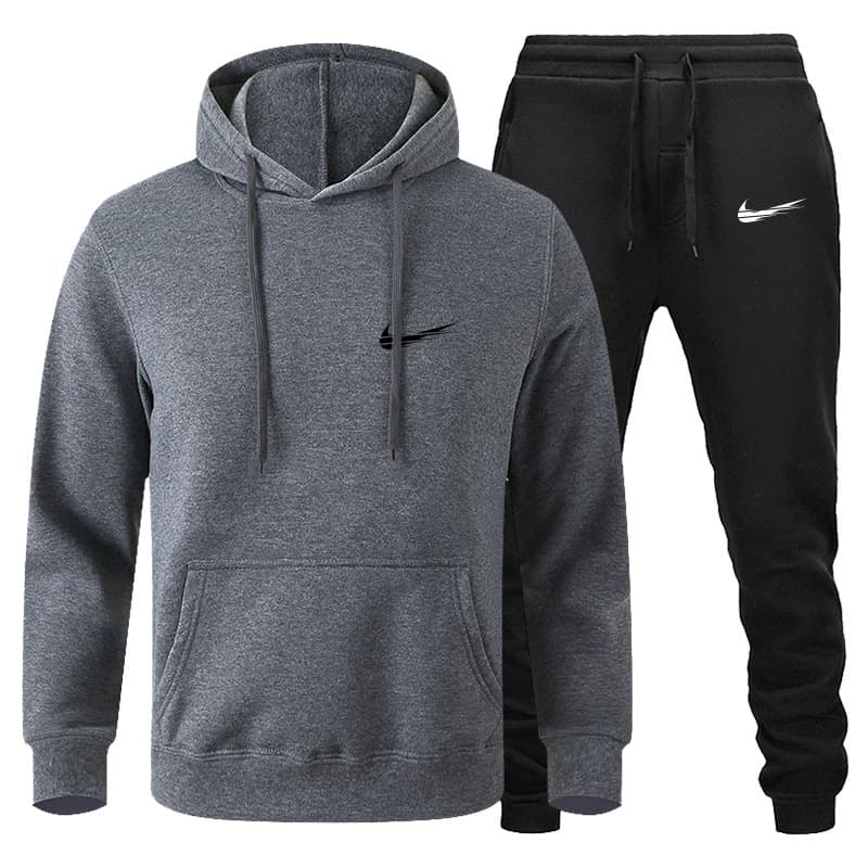 Ensemble de pulls pour hommes Pull de sport décontracté Hiver en peluche Marque de mode Pull Pantalons pour hommes