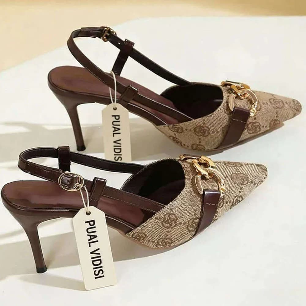 Sandals Free Delivery Designer Fashionable Minimalist High Heels For Women Eye Catching And Detailed Follow Up Shoes