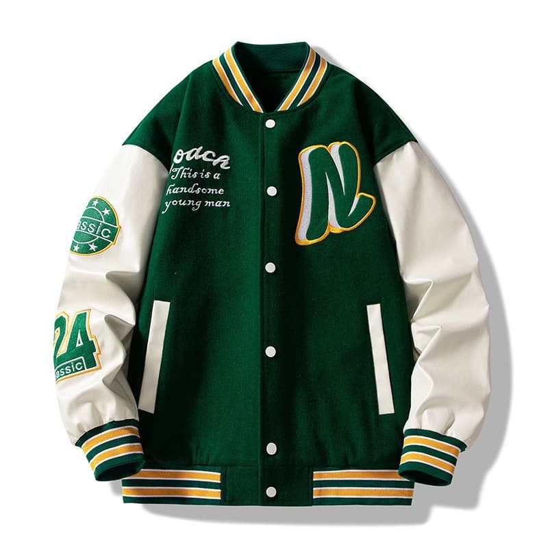 Men's ClothingFashion brand jacket for men, new spring and autumn couples wear loose baseball jacket, American retro trend embroidered jacket for boys
