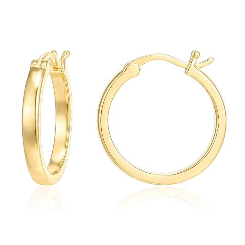 Silver Needle O Shaped Earrings Smooth Round Small Fresh Popular Earrings Female Jewelry
