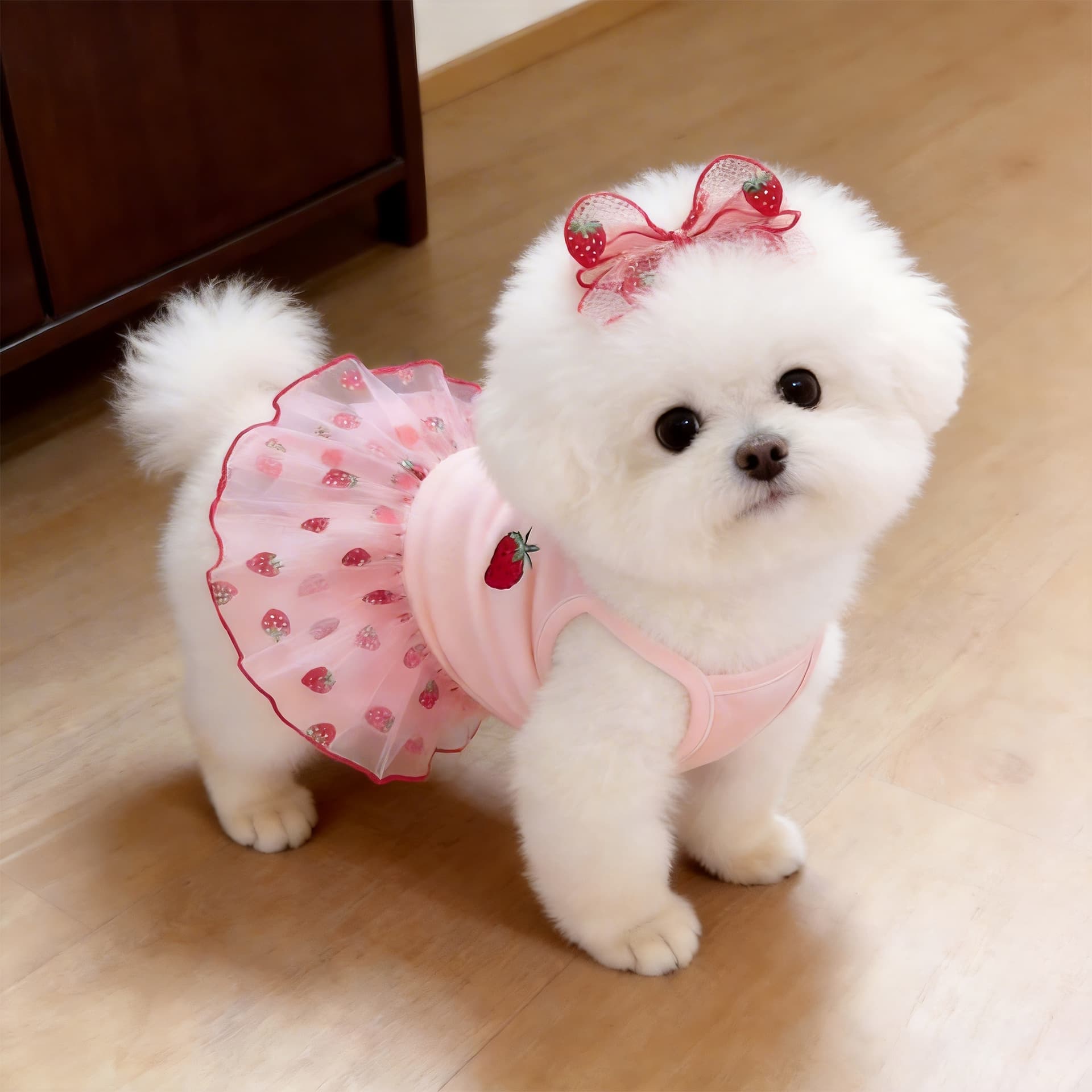 Pet Gauze Summer Thin Dress For Poodles, Teddy Bears, Bichons, Yorkshire Terriers, Small Dogs, Cats, Dog Clothes