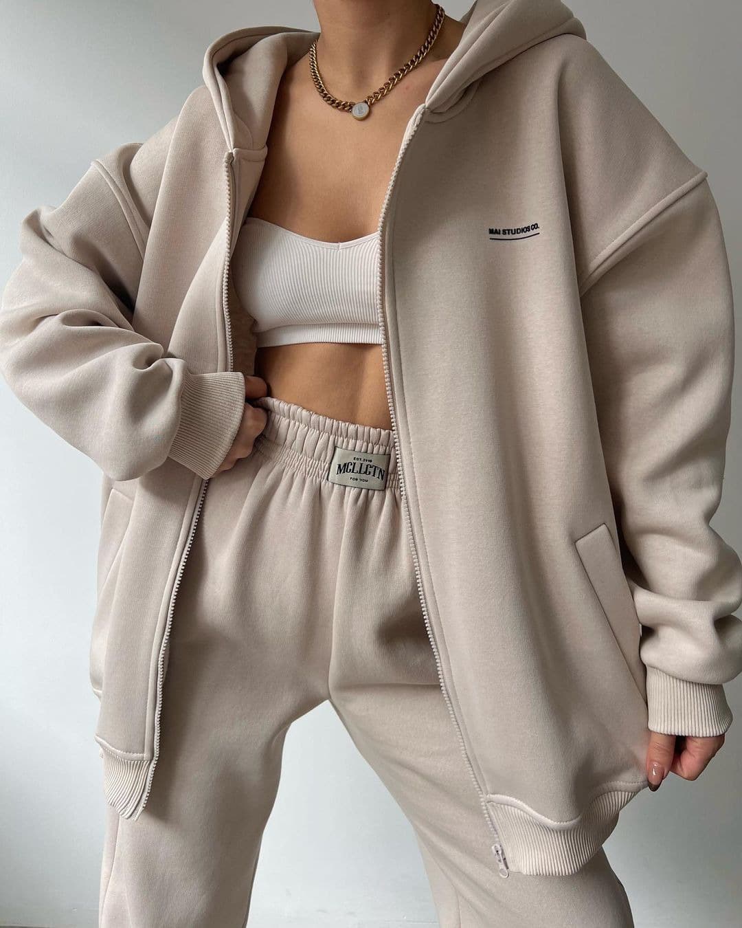 Women's Clothing Long-sleeved Velvet Sweatshirt Trousers Casual Fashion Printed Hooded Suit For Women