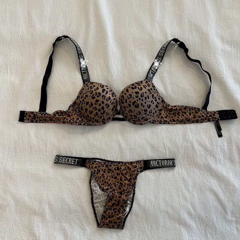 Foreign Trade Cross-border European American Style Rhinestone Strap Backless Bra Set For Small Busts, With Push-up And