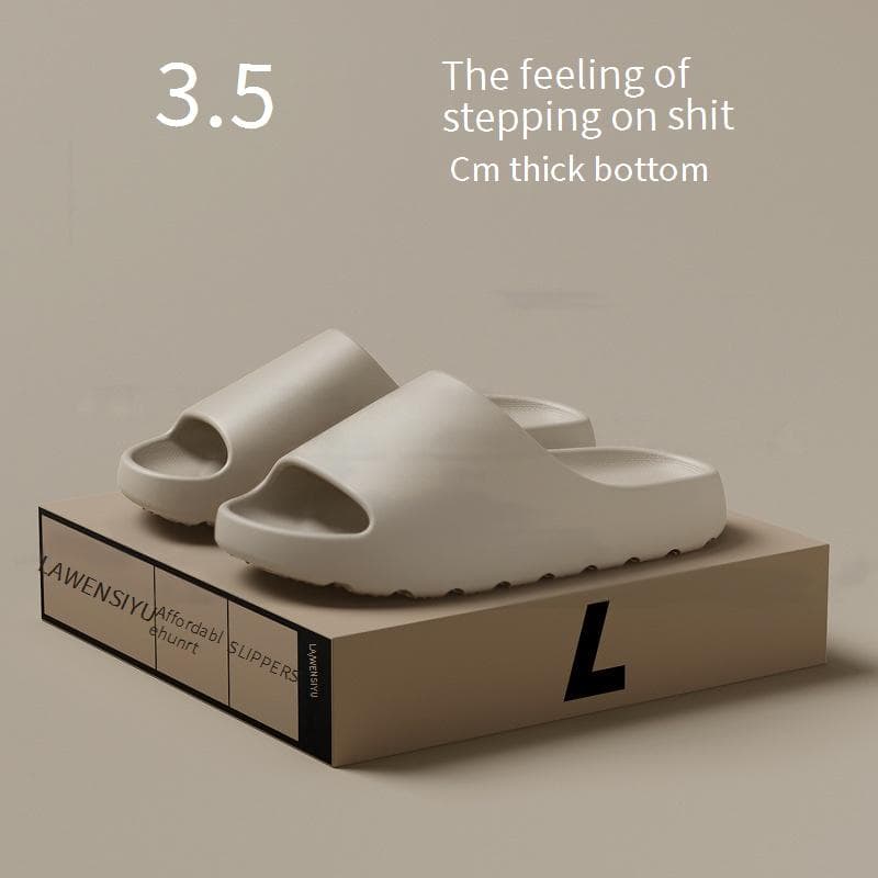 Men's Non-Slip Shower Slippers Room Inside And Outside Wear Thick Sole Black White Khaki Slip-On EVA Slippers