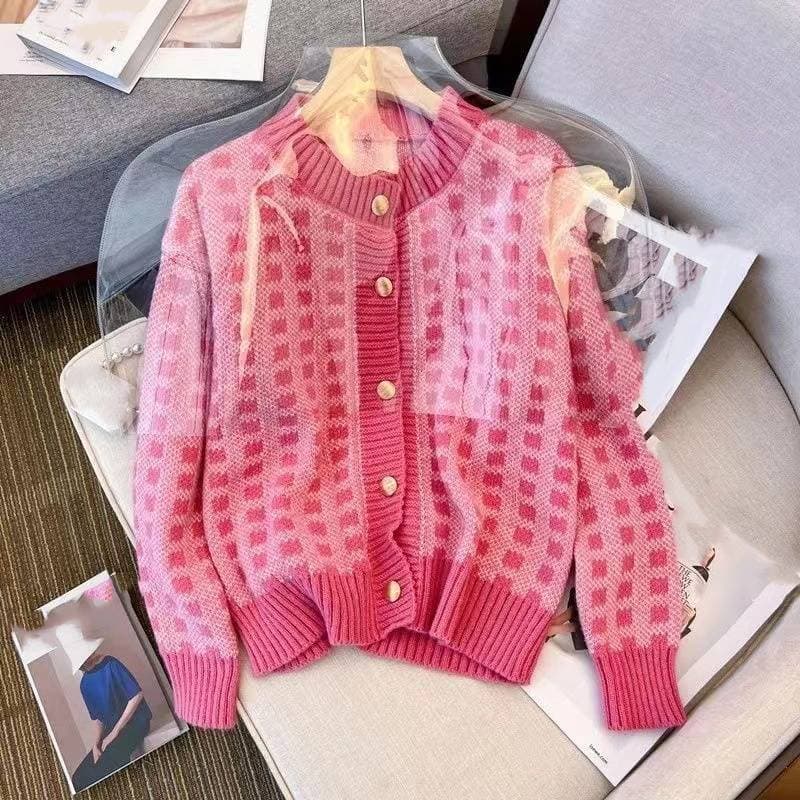 Women's Clothing purple sweater loose outer wear lazy style retro warm soft glutinous cardigan thickened coat