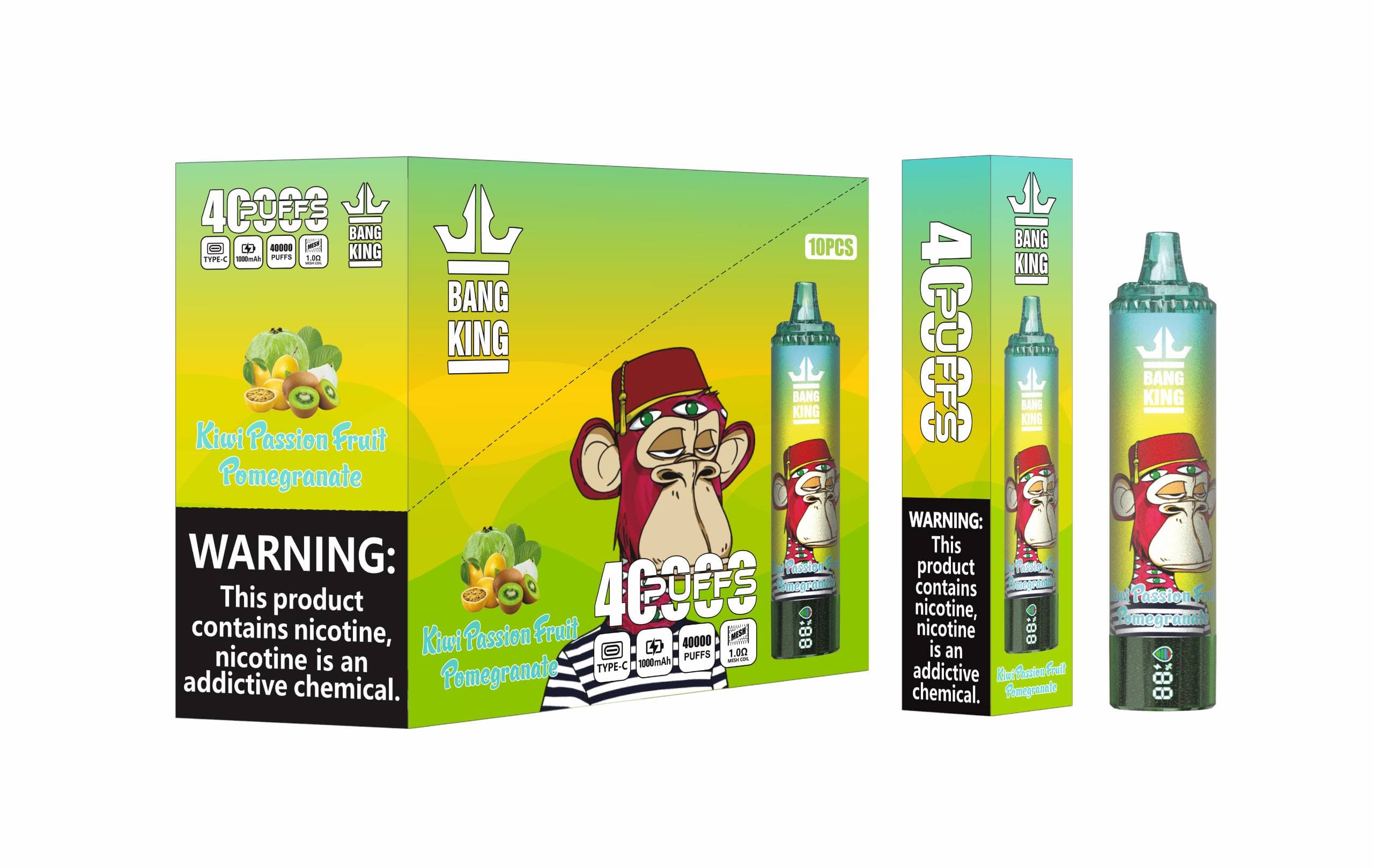 Cigarettes électroniques jetables BANG KING 40K PUFFS grande capacité et multi-saveurs,
