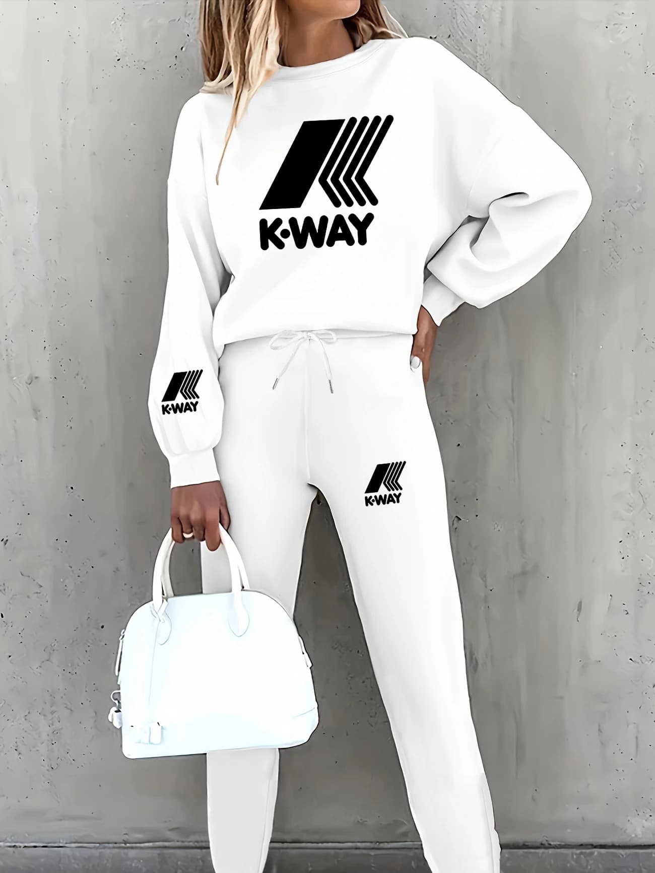 ​​Early Fall Knit Lounge Set - Hooded Crop Top & Drawstring Wide-Leg Pants (Slim Fit, S-L)​