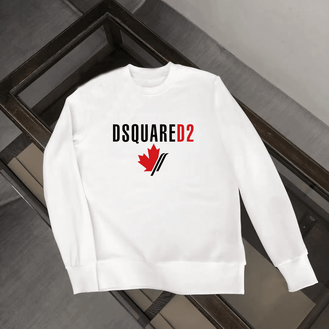 Pull en coton à épaules tombantes et col rond contemporain