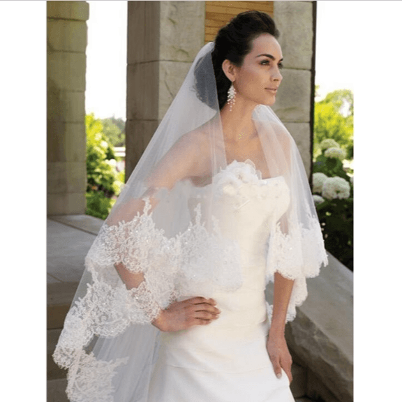 Women's Wedding Veil 3m Sequined Lace Veil Wedding Accessories Luxury Bridal Veil