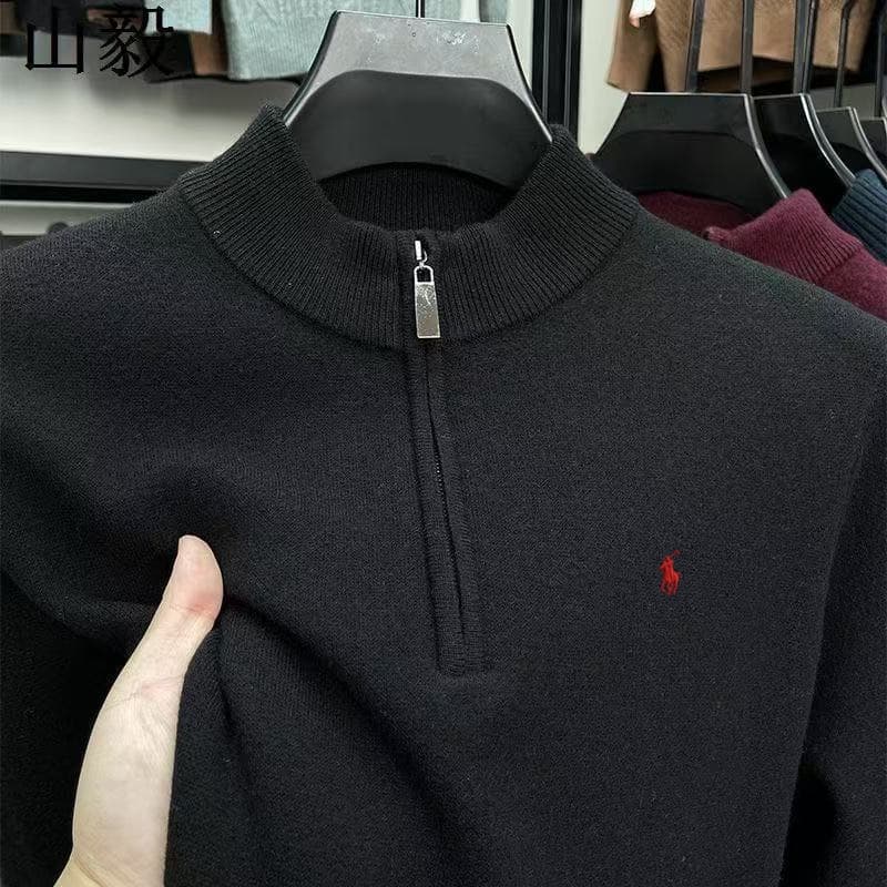 Pull mi-montant décontracté et tendance pour homme Lav-Xiaoma, collection automne-hiver, veste chemise chaude en maille zippée, taille 8