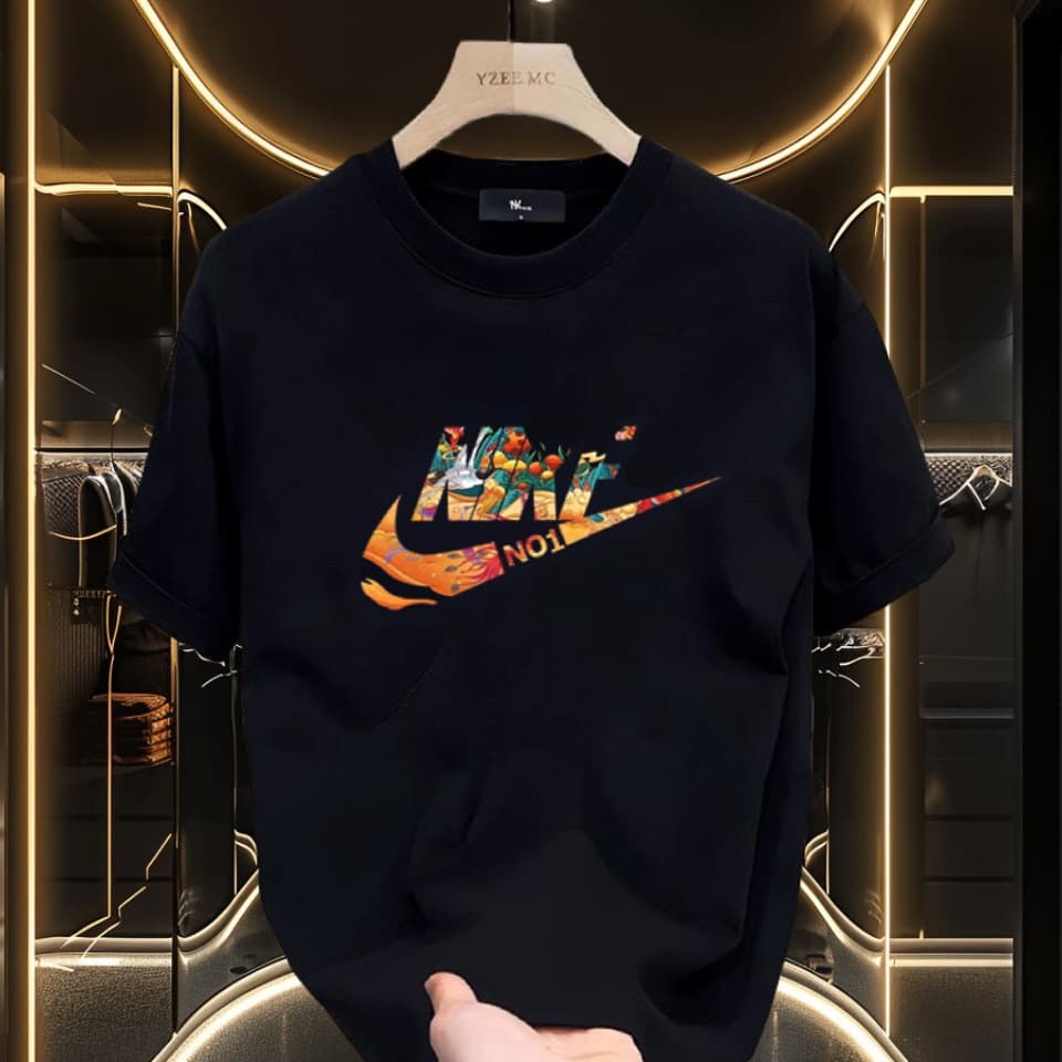 Vêtements pour hommes 2024 Nouveau T-shirt à manches courtes pour hommes en coton peigné à double fil d'été 220G T-shirt de marque ample et lou