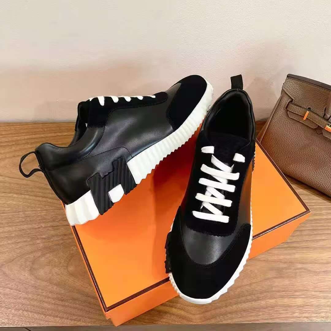 Version cuir de vache ~ Baskets blanches à blocs de couleurs H pour femmes 2025 Nouveau cuir véritable bout rond à lacets plat décontracté coupl