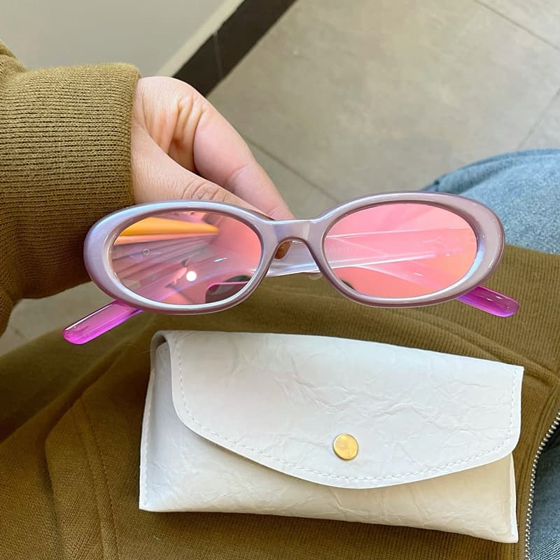 New G laser gradient m women's high-end mesh red eyewear, trendy anti UV small face sunglasses