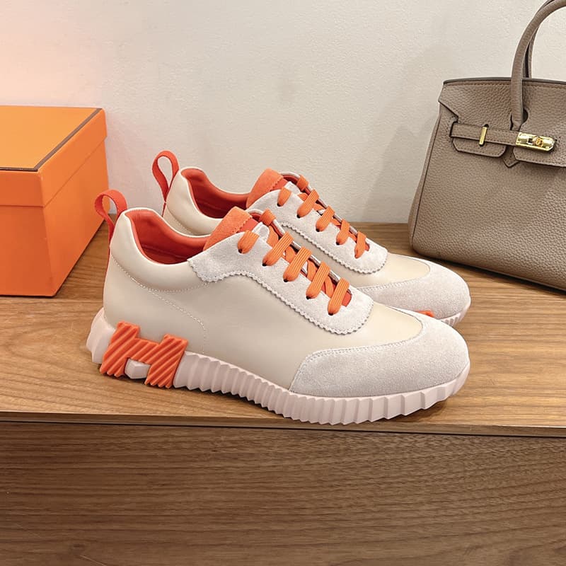 H Brand 2026 Début Printemps Nouvelles Baskets à lacets en cuir véritable pour hommes et femmes, chaussures de course plates et polyvalentes