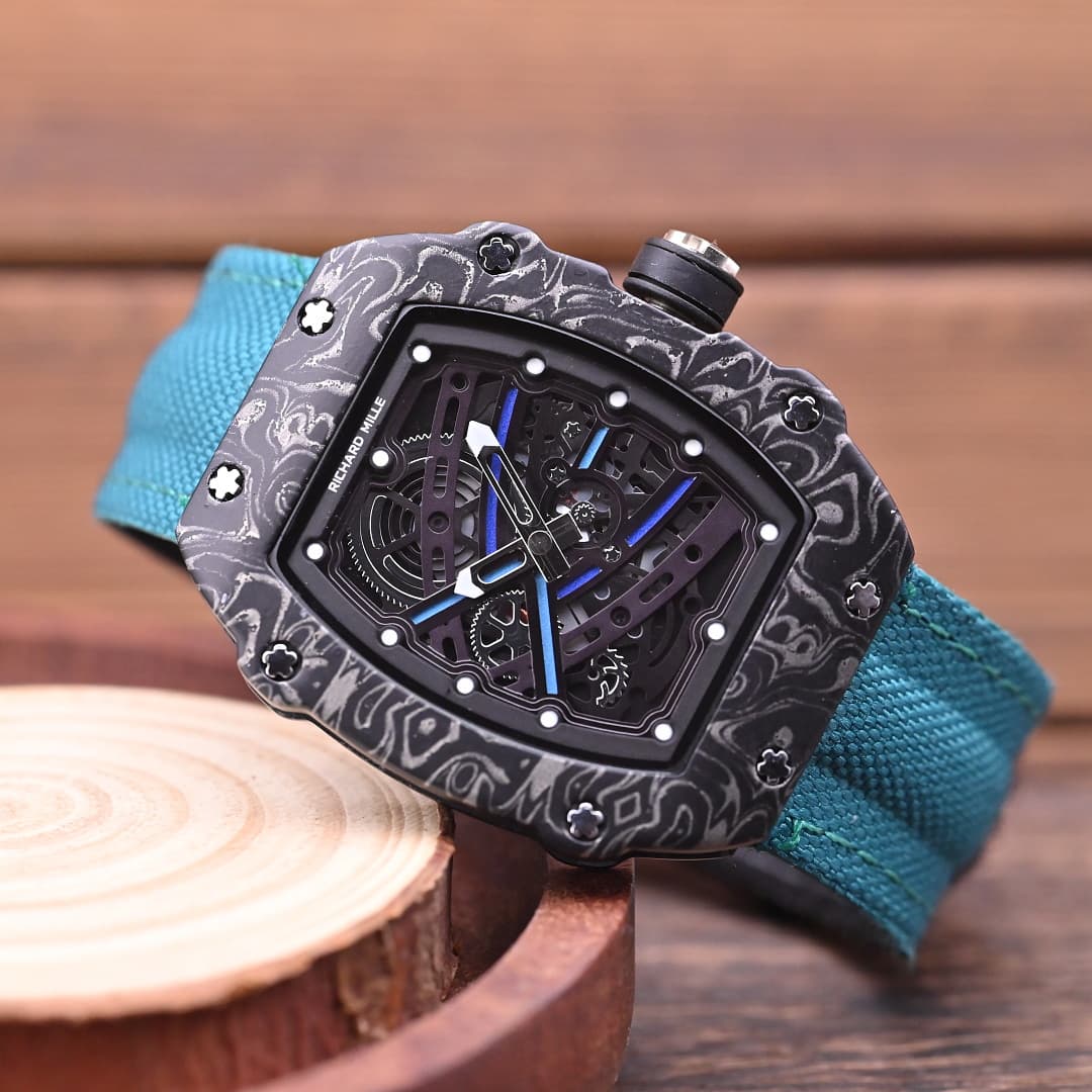 Montres-bracelets ultra-minces pour hommes Charles & Richard avec bracelets tissés : Montres décontractées