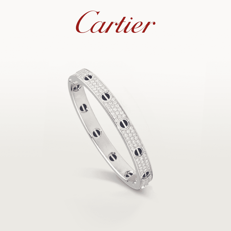 Bracelet Love pavé de diamants, or rose, or jaune, bracelet classique tendance pour homme et femme