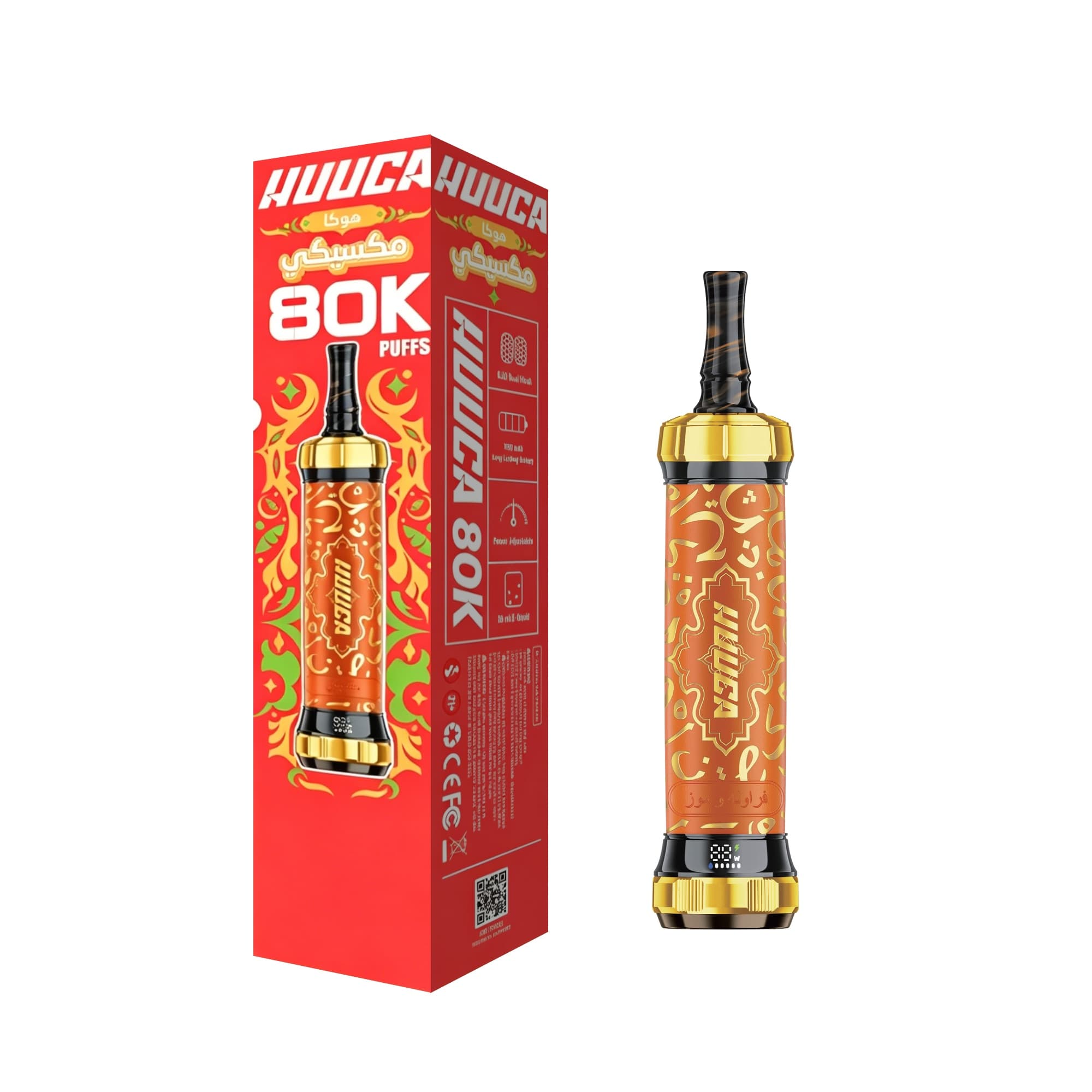 HUUCA 80K 80 000 bouffées 3 mg DTL Vape jetable 30 ml 1500 mAh