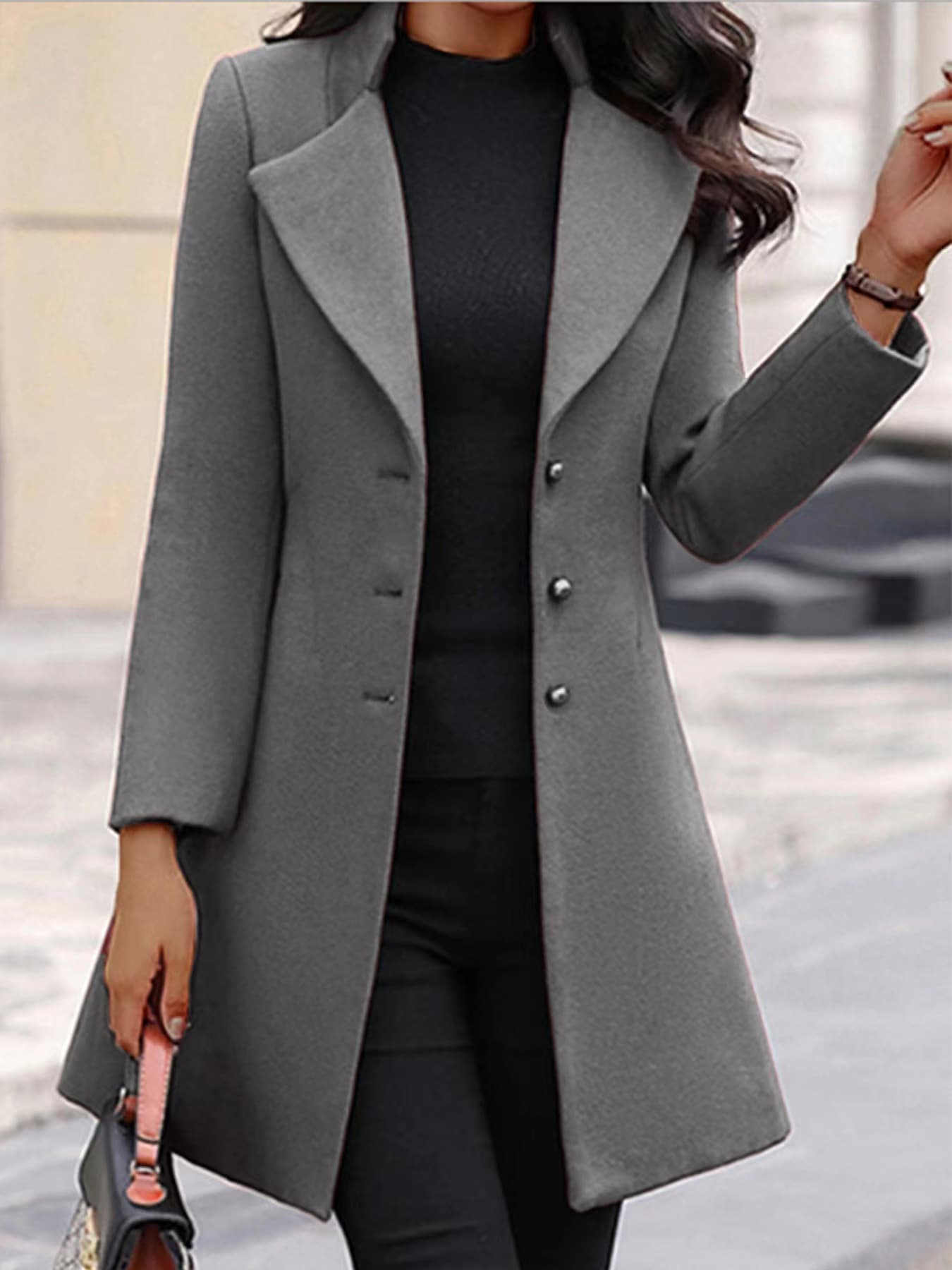 Women's Coat Slim Mid-length Clothing Woolen Coat