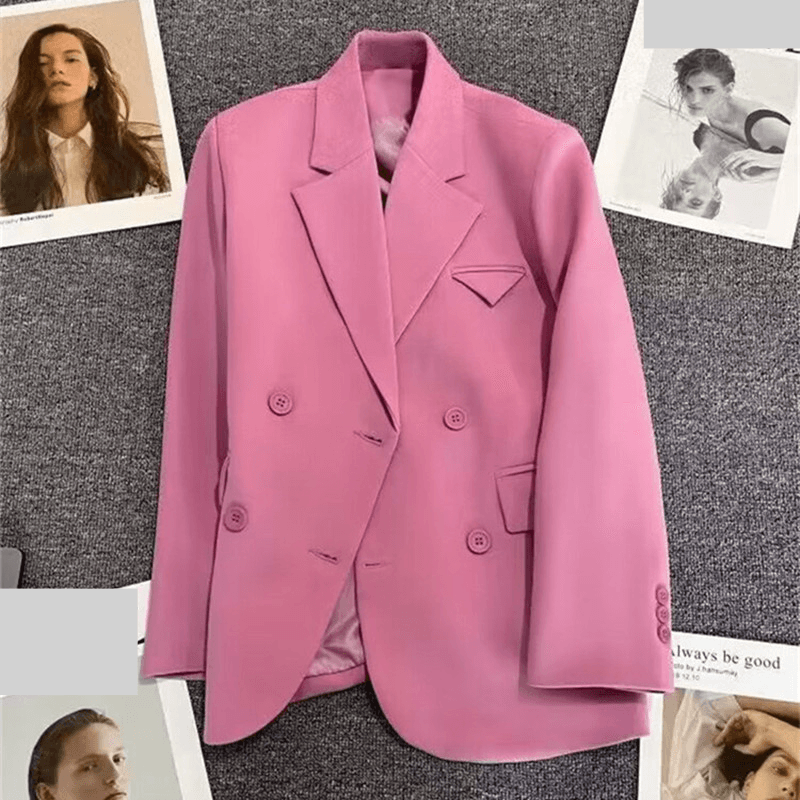 Women's Clothing Spring and autumn retro version of slim niche belt suit jacket goddess style design silhouette loose suit