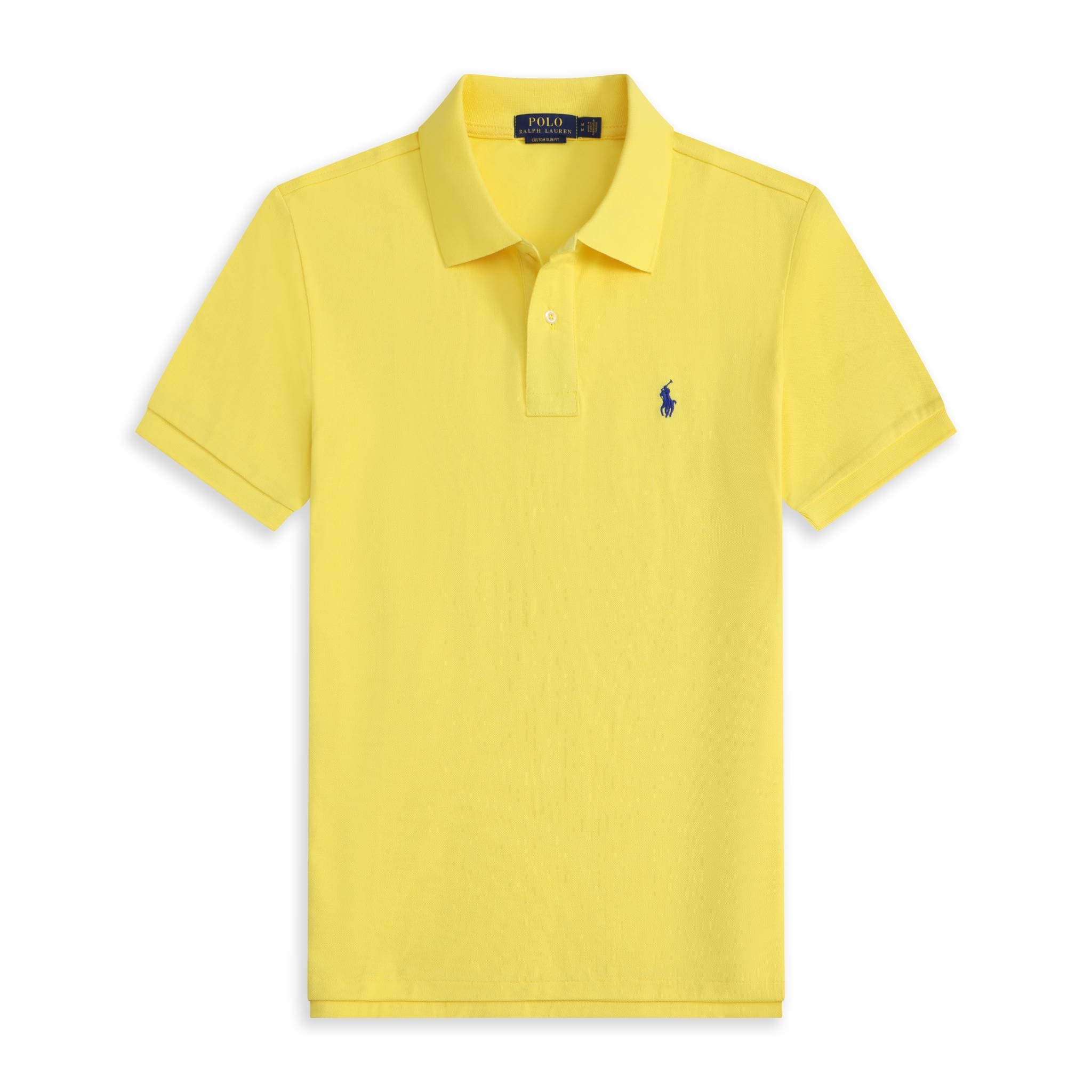 Polo RL Pony Logo pour homme, brodé, en coton uni, grande taille, manches courtes, coupe ample.