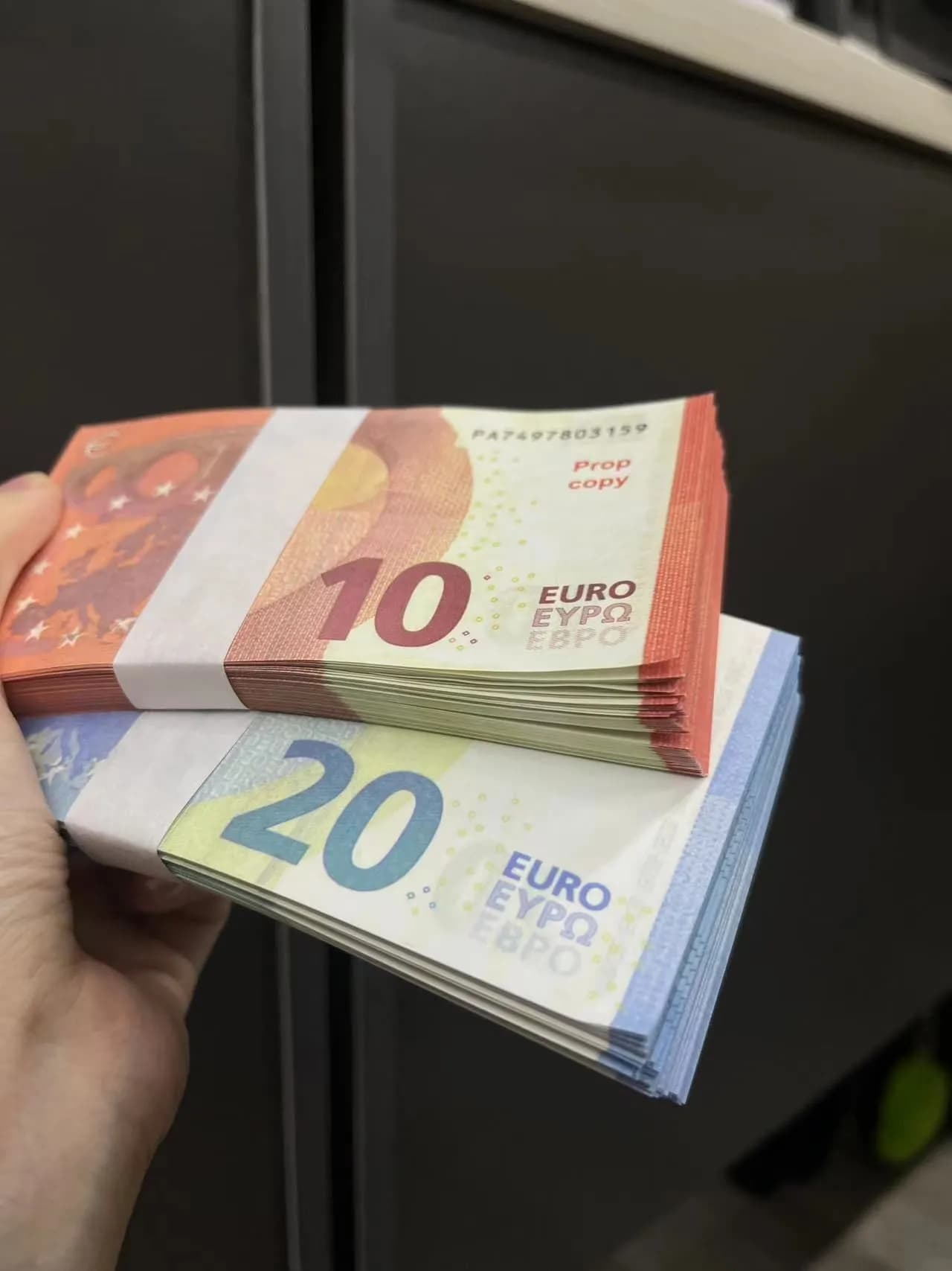 Copy Money 1:2 Size Party Supplies Fa K E Banknotes 10-500 Euros Realistic Toy Bar Props Currency Movie Mo Siimc