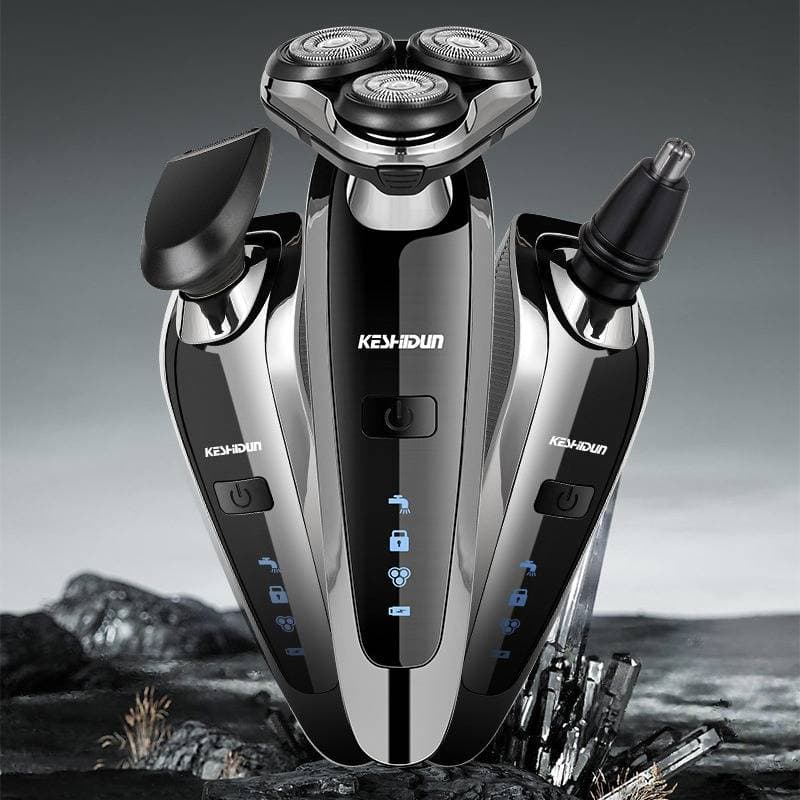 Electric USB Rechargeable Shaver Full Body Washable Triple Blade Display Beard Trimmer Multi-Purpose Shaving Razor