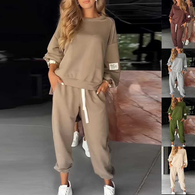 Women's High-Waisted Stretchy Polyester Pants, Comfortable Casual Trousers For Winter & Spring, Slim Fit With Elastic Waistband, Black​​