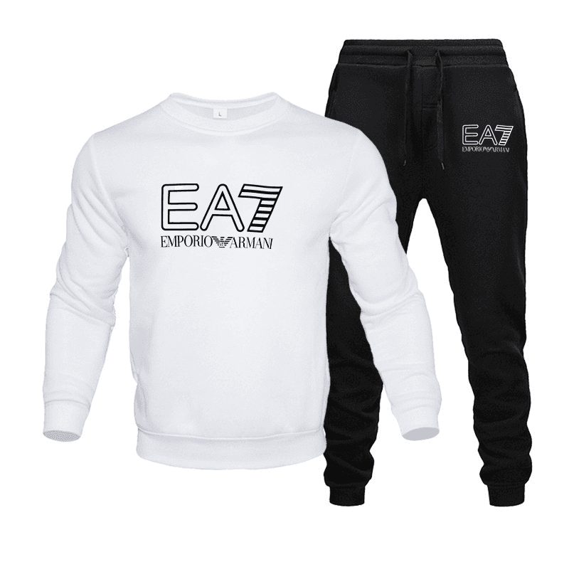 Ensemble sweat-shirt à capuche en laine à col rond et pantalon pour homme (nouveauté)