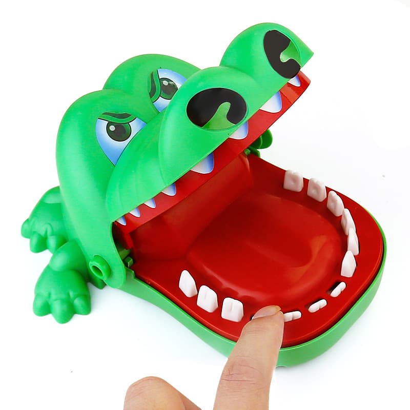 Decompression bite hand crocodile toy prank electric shark creative parent-child interactive game prank props