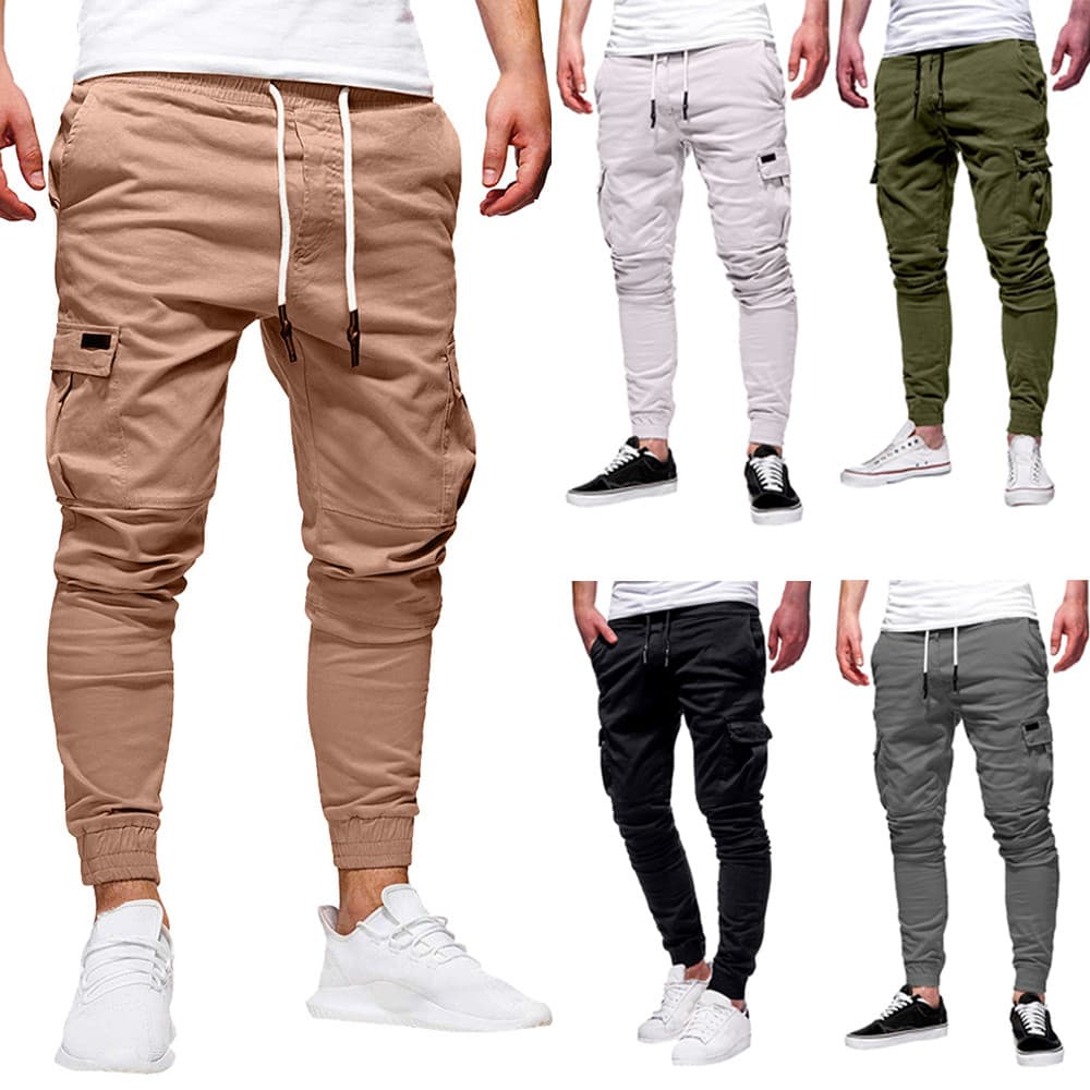 Casual Men Pants Fashion Big Pocket Hip Hop Harem Pants Quality Outwear Sweatpants Soft Mens Joggers Men's Trousers