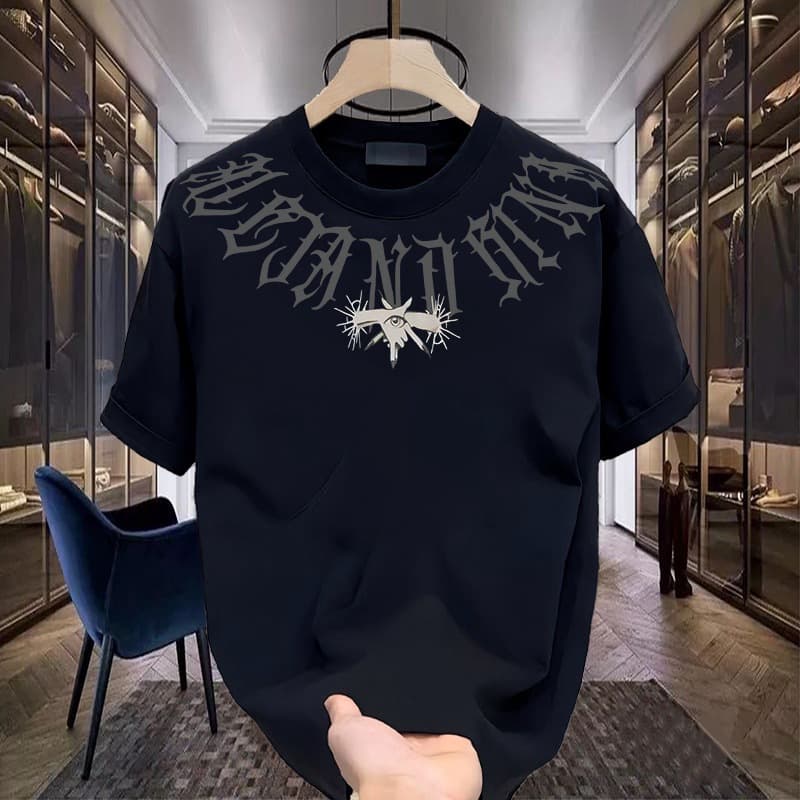 Men's Clothing Cotton Short Sleeved T Shirt For Men Ins Trendy Street Loose Tops T Shirt For Men Summer