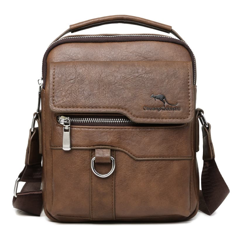 High Quality Crossbody Bag, Men's Shoulder Bag, Retro Vertical Style, Hand-held Business Men's Bag, Casual Shoulder Bag